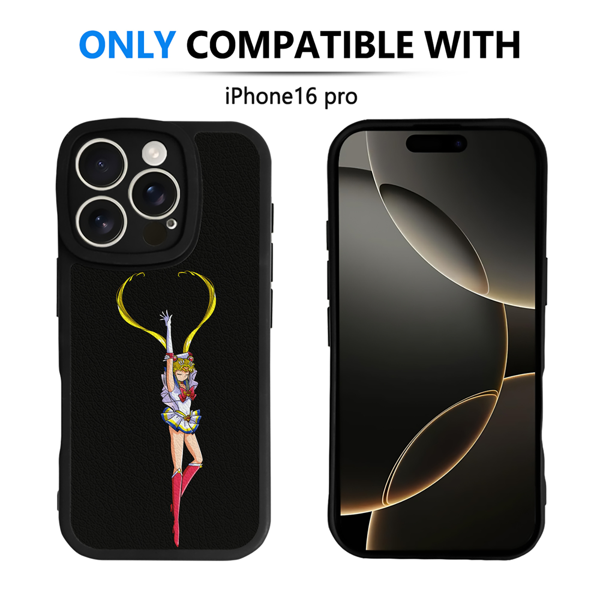 （画像用） 美少女戦士セーラームーン 月野 うさぎ つきの うさぎ Sailor Moon Tsukino Usagi 【iPhone 16シリーズ対応】シリコンスマホケース（レザー調） 材質：シリコン